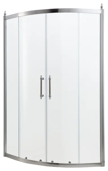 Semi-Frameless Shower Door, Chrome, 36" X 72"