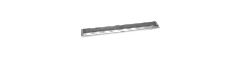 SereneDrains Offset Side Linear Shower Drain Brushed Stainless Steel LinearWedge, 16 Inch