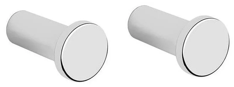Set of Polished Chrome Bathroom Hooks
