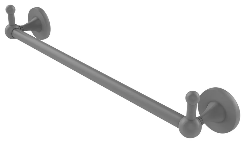 Shadwell 24" Towel Bar with Integrated Hooks, Matte Gray
