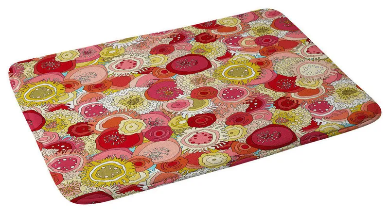 Sharon Turner Coral Garden Memory Foam Bath Mat