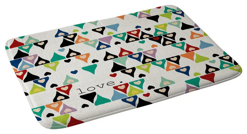 Sharon Turner Love 3 Memory Foam Bath Mat, 17"x24"