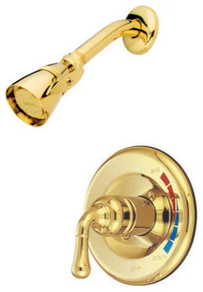 Shower Combination, 1.5GPM Water Savings Showerhead, Polished Brass