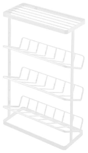 Shower Dispenser Caddy, Steel, Holds 26.4 lbs, White