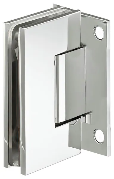Shower Door Hinge in Heavy Duty Short Back Plate Pack of 1, Chrome