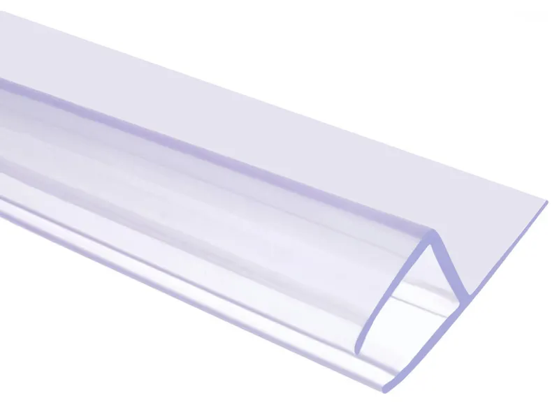 Shower Door Sweep Polycarbonate H-Jamb 180 Degree for 3/8" Glass