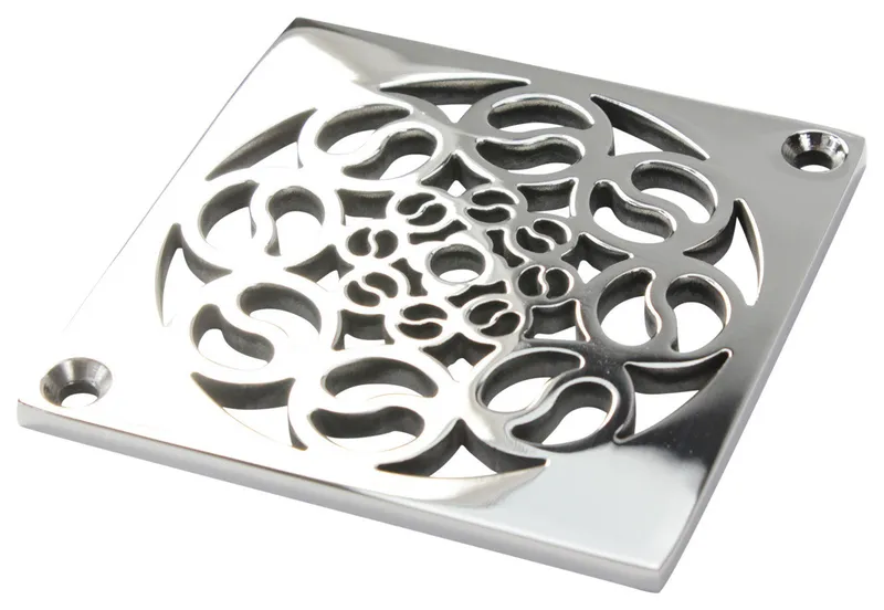Shower Drain Cover Made To Fit Schluter-Kerdi, Architecture Catalan 1600, Polished Stainless Steel