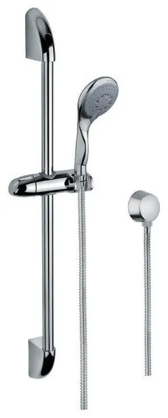 Shower Solution With Chromed Hand Shower, Sliding Rail and Water Connection