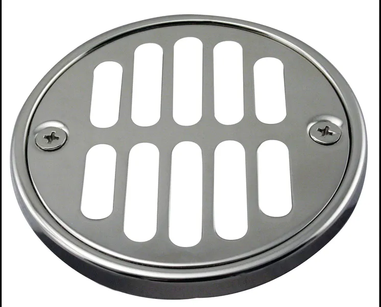 Shower Strainer Set With Screws, Grill and Crown, Polished Nickel