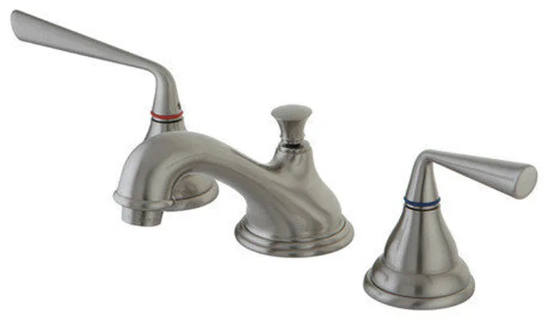 Silver Sage Two Handle 8" to 16" Widespread Lavatory Faucet With Brass Pop-up