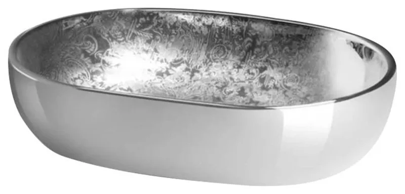 Silver Vessel sink, Toulouse Silver Toile De Jouy