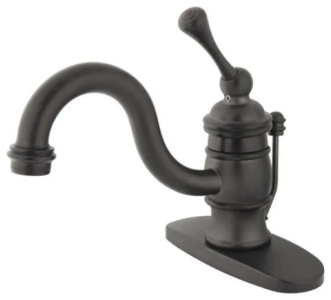 Single Handle 4" Faucet with Retail Pop-up & Optional Deck Plate KB3405BL