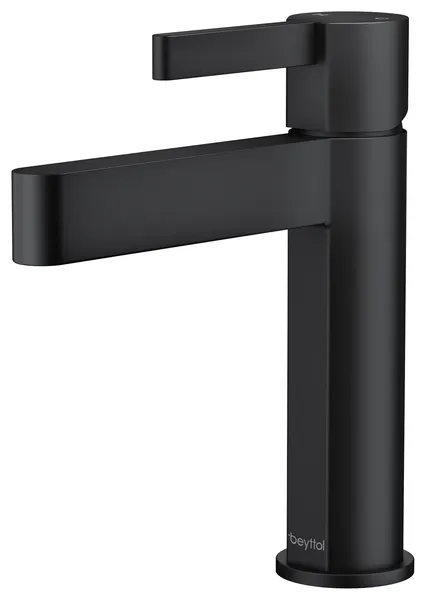 Single Handle Brass Bath Faucet, Supply line, Matte Black