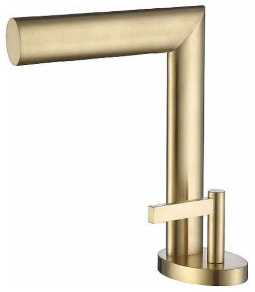 Single Handle Brushed Gold Right-Angled Design Faucet for Bathroom