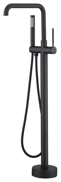 Single Handle Floor Mounted Freestanding Tub Filler with Hand Shower