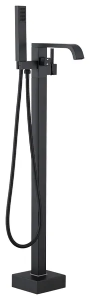 Single Handle Floor Mounted Freestanding Tub Filler with Hand Shower