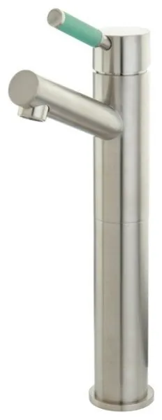 Single Handle Vessel Sink Faucet With out Pop-up, Plate, Satin Nickel