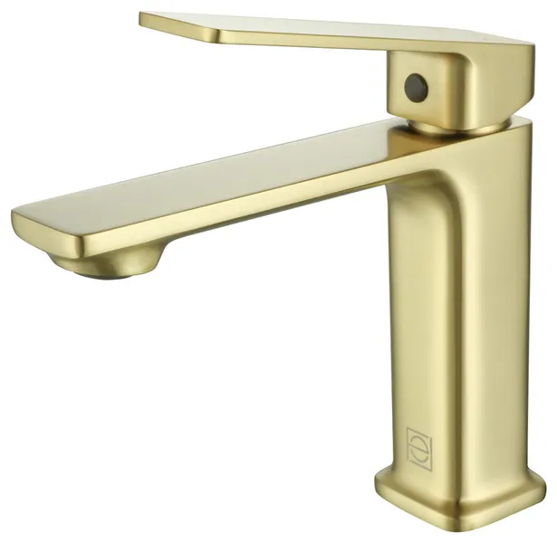 Single Hole Single Handle Bathroom Faucet, Brushed Gold