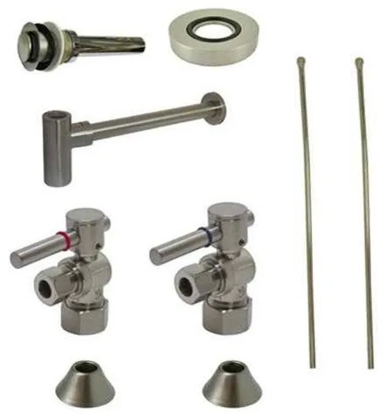 Sink Trim Kit Bottle Trap for Vessel Sink out Overflow Hole CC53308DLVKB30