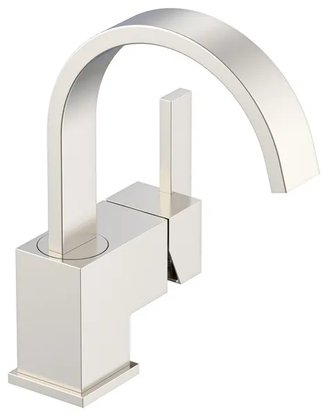 Sirius Single Handle Lavatory Faucet w/ Metal Touch Down Drain Chrome, Brushed N