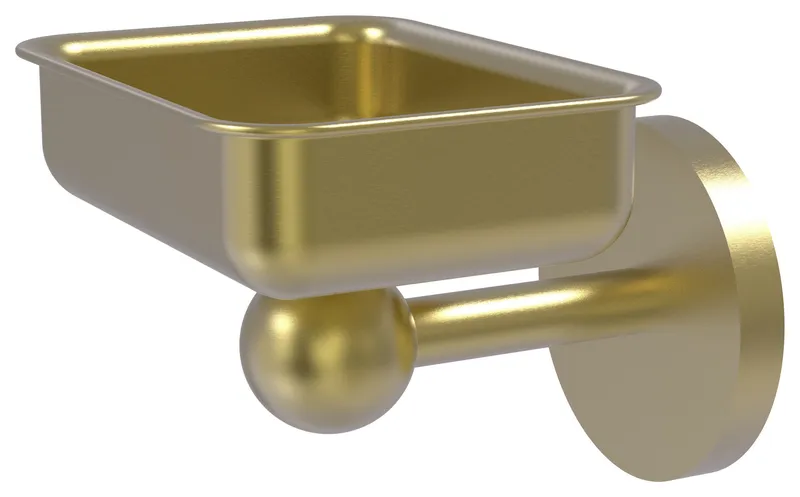 Skyline Wall Mount Soap Dish, Satin Brass
