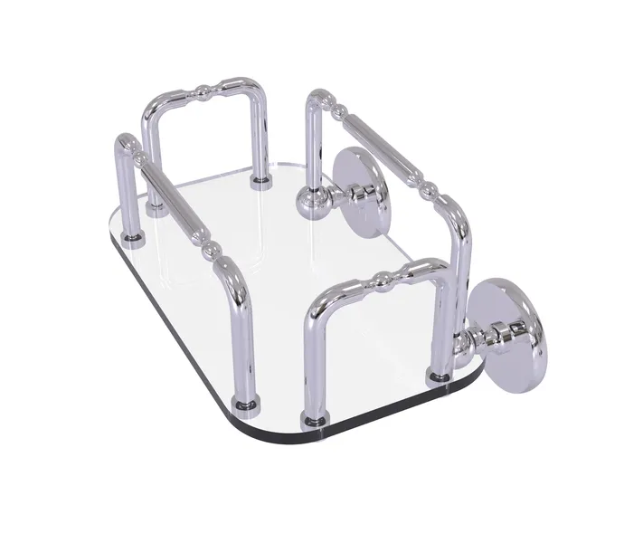 Skyline Wall Mounted Guest Towel Holder, Polished Chrome