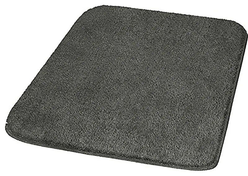 Slate Gray Modern Non Slip Washable Bathroom Rug With Thick Pile, Live, Medium