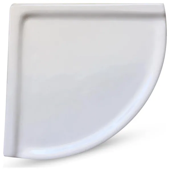 Small Ceramic Corner Shelf, Thin Set White, Shower Shelf  7.2" X 2.4" X 7.2"