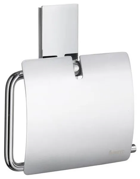 Smedbo Pool 5 1/2  Wall Mount Euro Toilet Roll Paper Holder with Lid
