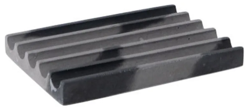 Soap Dish, 3.25"x4.75", Black and Gray