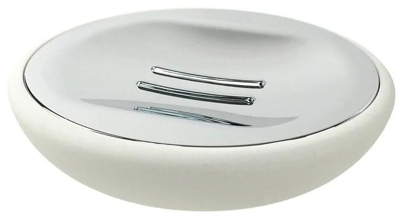 Soap Dish Made From Thermoplastic Resins and Stone, White