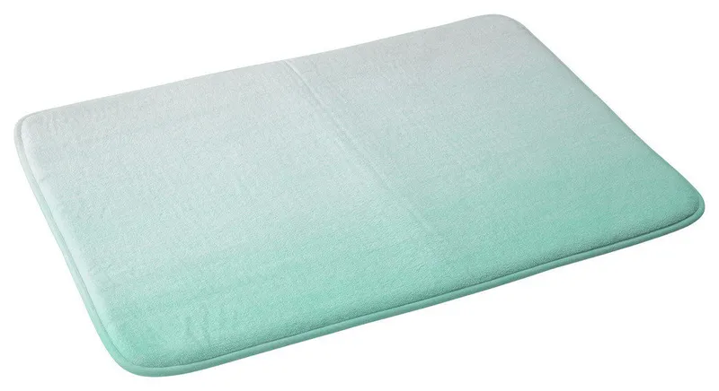 Social Proper Mint Ombre Memory Foam Bath Mat