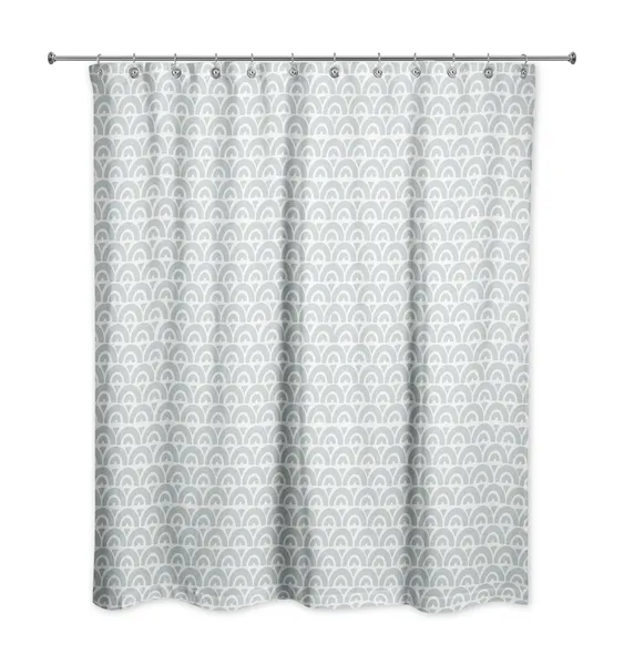 Soft Blue Arch Pattern 71x74 Shower Curtain