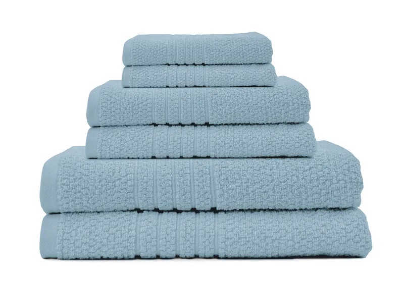 Softee 6-Piece Cotton Bath, Aqua