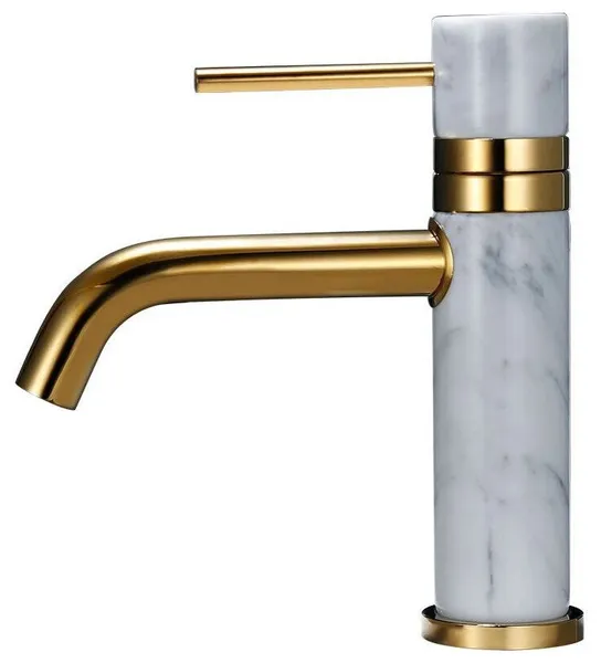 Solid Brass & Marble Bathroom Faucet