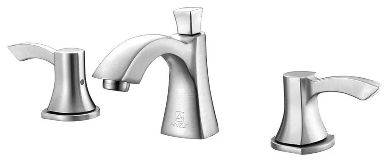 Sonata Series 8"Widespread 2-Handle Mid-Arc Bathroom Faucet, Brushed Nickel