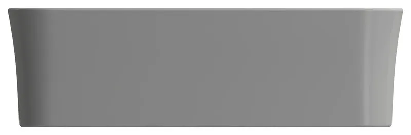 Sottile Square Vessel Fireclay 15.25 in. with Matching Drain Cover in Matte Gray