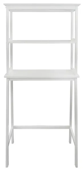 Spacesaver 100% Solid Wood Over The Toilet Rack with Shelves - White