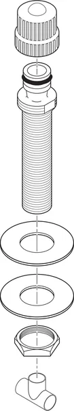Spout Adapter Assembly, Polished Chrome