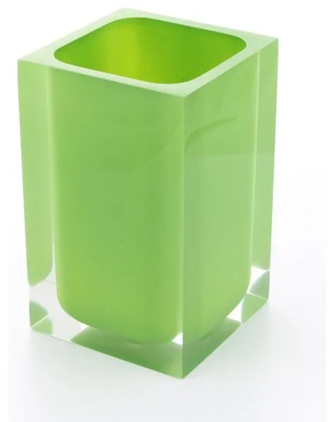 Square Acid Green Toothbrush Holder