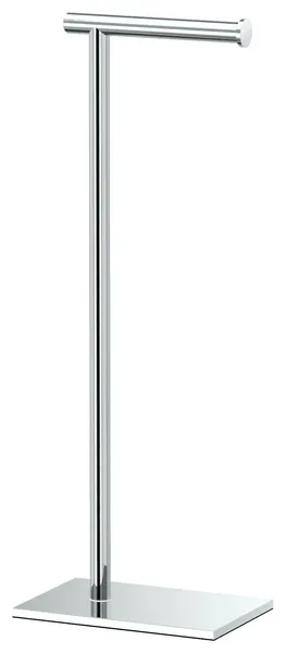 Square Freestanding Toilet Paper Holder, Chrome, Single