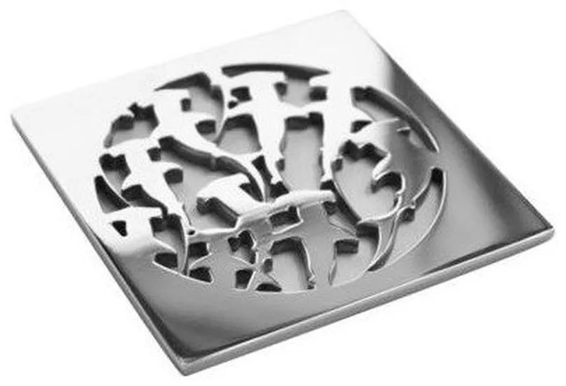 Square Shower Drain Cover, Sharks Design, Made to fit EBBE
