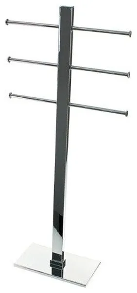 Stainless Steel and Brass Squared Towel Stand