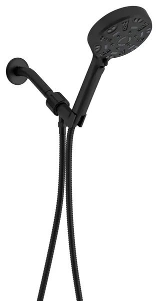 Stainless Steel High Pressure Hand Held Shower Head 8-Spray Modes, Matte Black