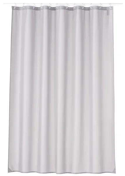 Standard-Sized Polyester Fabric Shower Curtain Liner in Grey