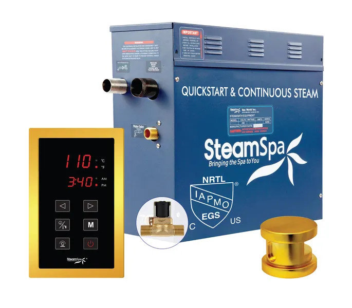 SteamSpa Oasis 4.5 KW QuickStart Acu-Steam Bath Generator Package