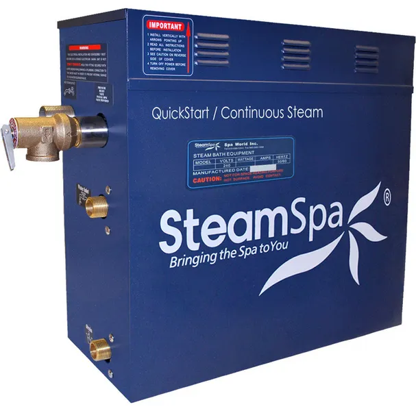 SteamSpa Royal 7.5 KW QuickStart Acu-Steam Bath Generator Package, Nickel