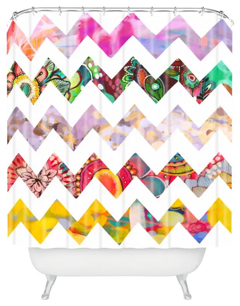 Stephanie Corfee Chevron No 1 Shower Curtain