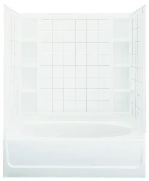 Sterling Ensemble 60"x42"x16" Vikrell Right-Hand Shower Kit, White