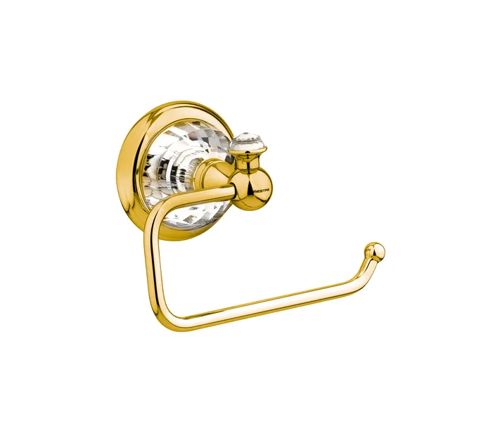 Strass Luxury toilet paper holder with brilliant Swarovski crystals. Luxury bath, Gold, Plain